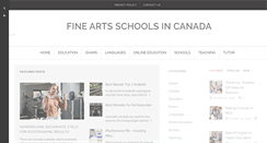 Desktop Screenshot of fineartsschoolsincanada.com
