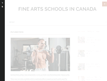 Tablet Screenshot of fineartsschoolsincanada.com